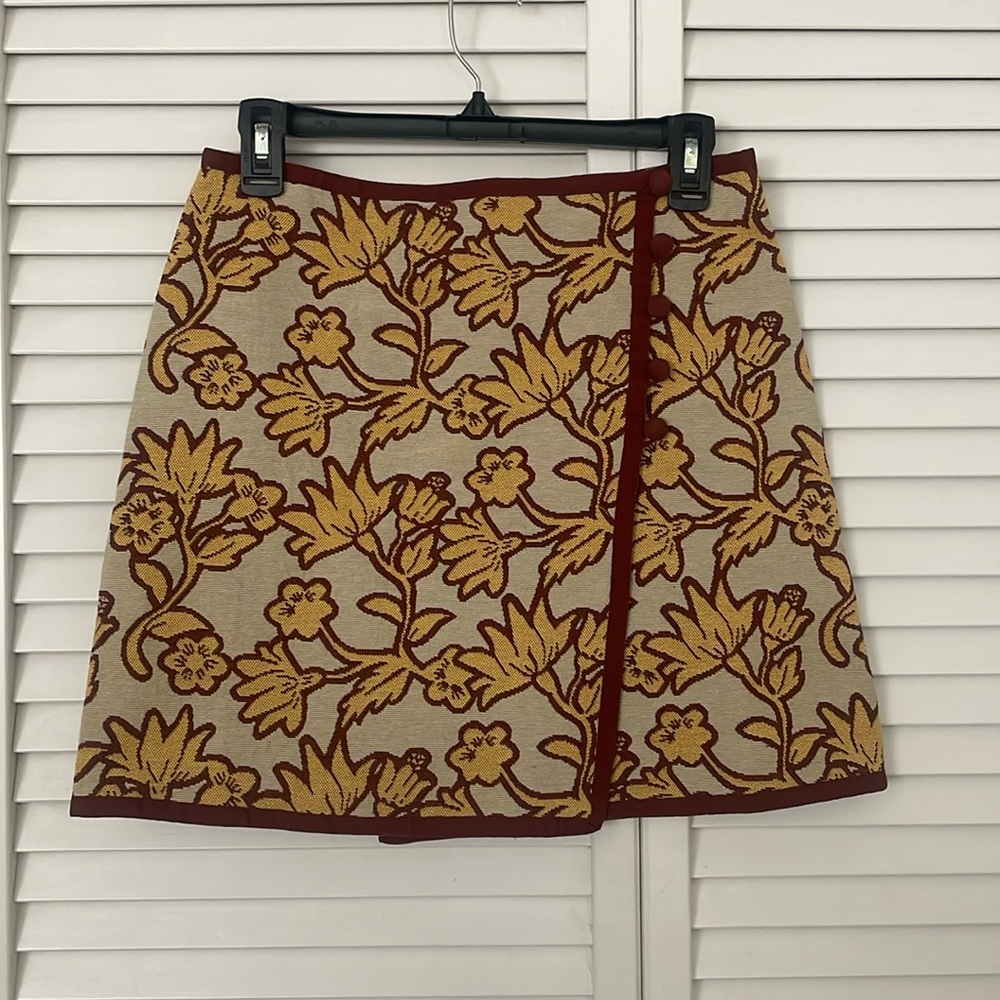 Topshop Jacquard Wrap Miniskirt